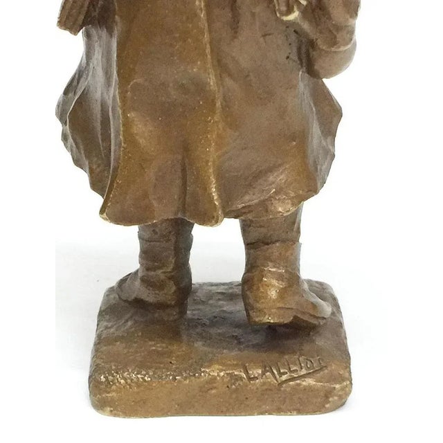 Small French Bronze Figurine by Lucien Alliot For Sale - Image 5 of 9
