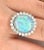 2010s GIA Certified 4.09-carat White Opal and Diamond Halo in Platinum and Gold Ring, Size 6.25 For Sale - Image 5 of 7