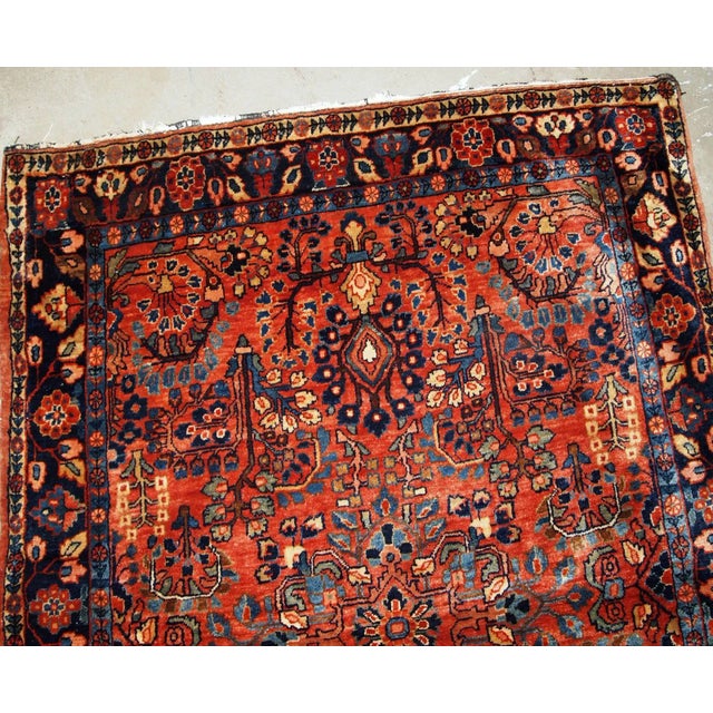 1920s Handmade Antique Persian Sarouk Rug For Sale - Image 4 of 8