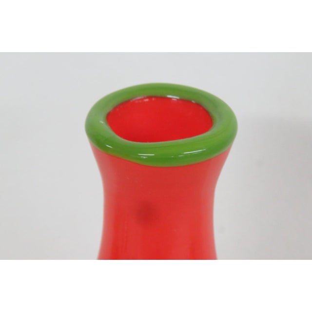 This brilliant Small Vase is made of art glass. This gorgeous compact vase was made by Richard Jones for Studio Paran in...