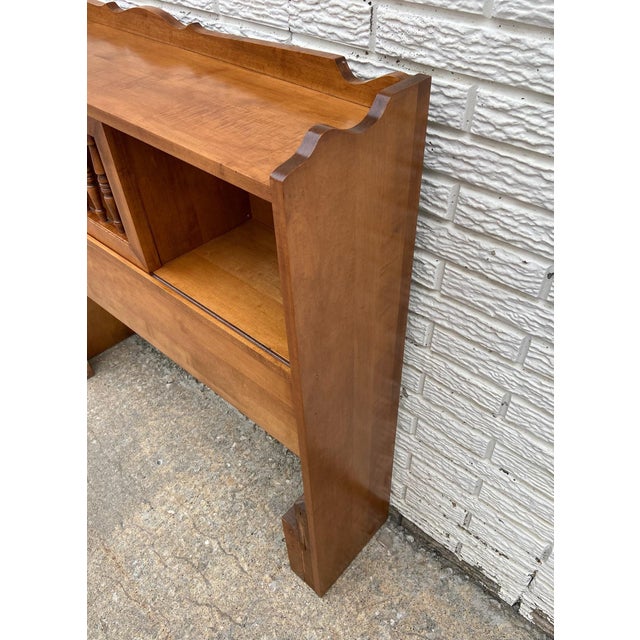 Vintage Tell City Hard Rock Maple Colonial Twin Size Bookcase Headboard