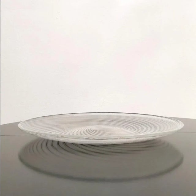 Centerpiece in White and Gold Transparent Murano Glass from Salviati Italia, 1970s For Sale - Image 9 of 11