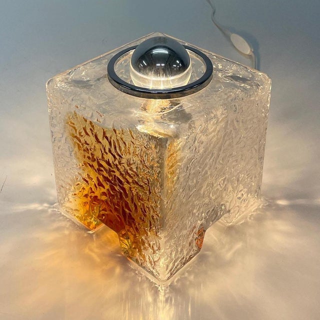 Table Lamps in Murano Ice Glass by Toni Zuccheri for Mazzega, 1970s For Sale - Image 11 of 18