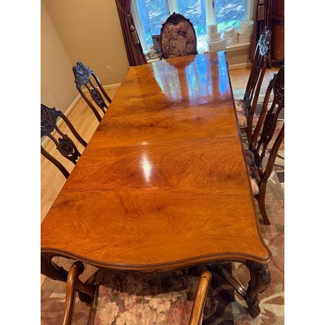 Vintage Solid Philippine Narra Wood Dining Room Table and 6 Chairs For Sale In Philadelphia - Image 6 of 14