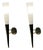 Opaline Glass and Metal Wall Lights, 1960s, Set of 2 For Sale