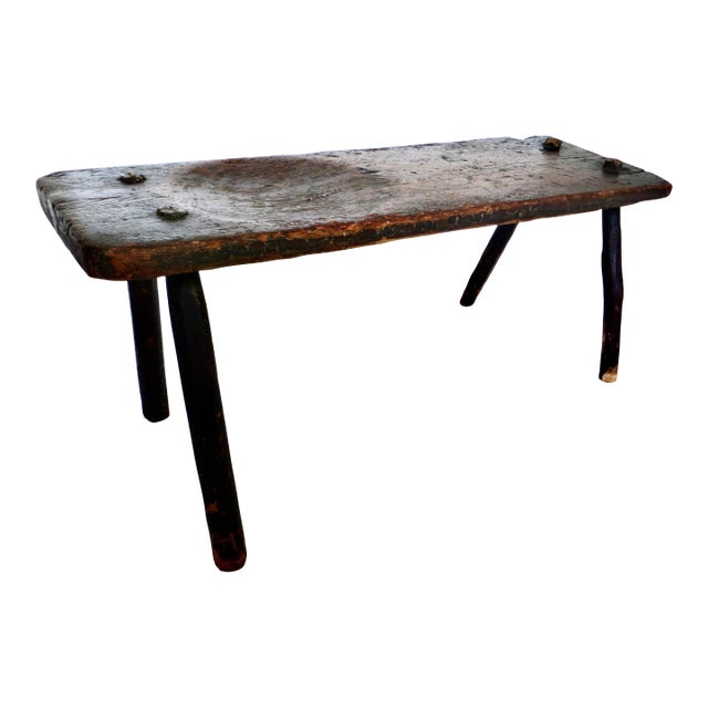 17th Century Elm Single Plank Provincial "Pig" Bench. British, Circa 1690 For Sale