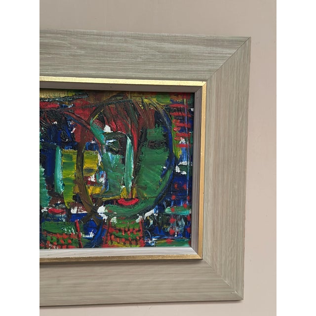 Louis Zelig, Faces, 1950s, Oil Painting on Panel, Framed For Sale - Image 8 of 18