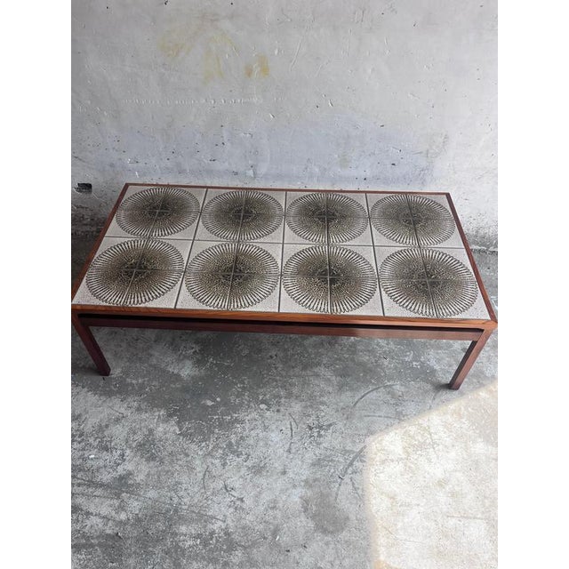 Danish Ceramic Tile Coffee Table, Denmark, 1970s For Sale - Image 11 of 11
