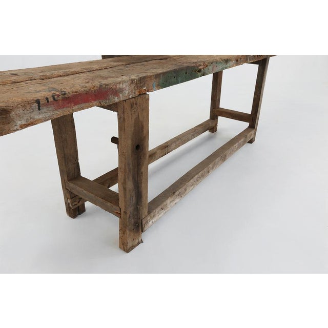 Large Rustic Workbench, 1850s For Sale - Image 12 of 18