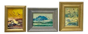 Morris Katz Set of Three of Original Seascape Oil Paintings C.2001