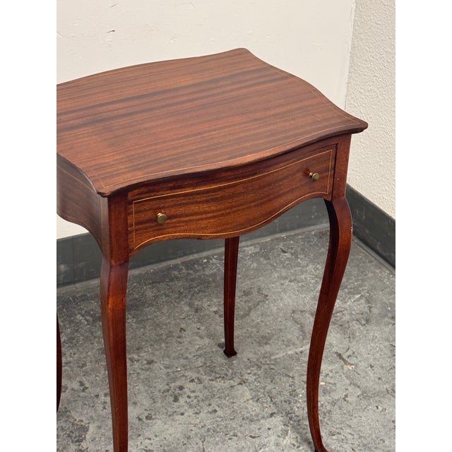 Edwardian Mahogany Inlaid Side Table, Vintage For Sale - Image 12 of 12