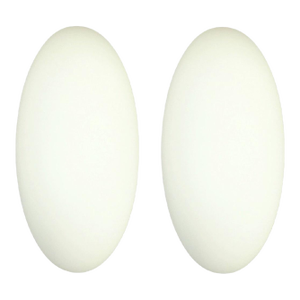 Pair of Minimalist Opaline Glass Wall Lamps From Limburg, Germany, 1970s/1980s