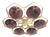 21st Century Hive Satin Brass Amethyst Bubbles Murano Flush Mount by Fabio LTD For Sale