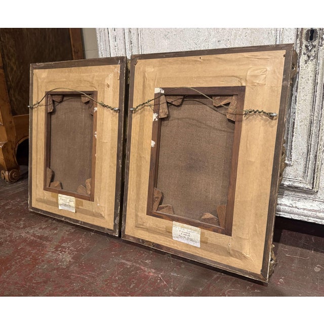 Pair 19th Century European Townscape Oil Paintings by H. Schafer For Sale - Image 14 of 15