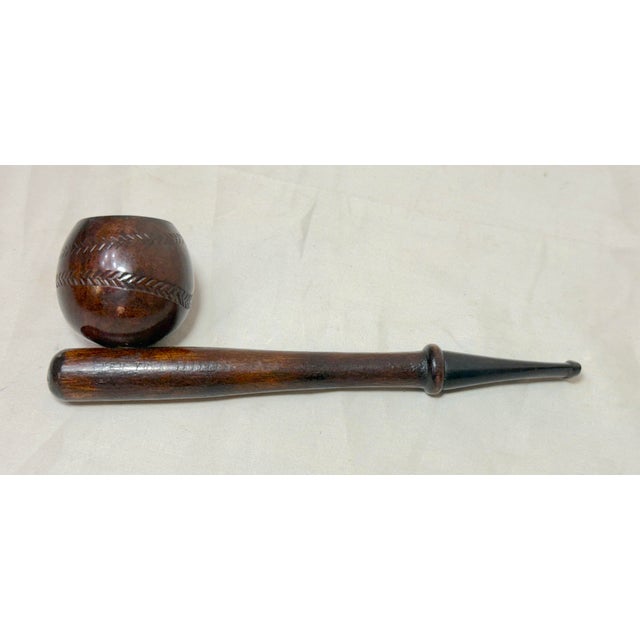 Up for sale is a rare antique 1920's New York Yankees hand carved figural wooden smoking pipe. This unique stadium piece...