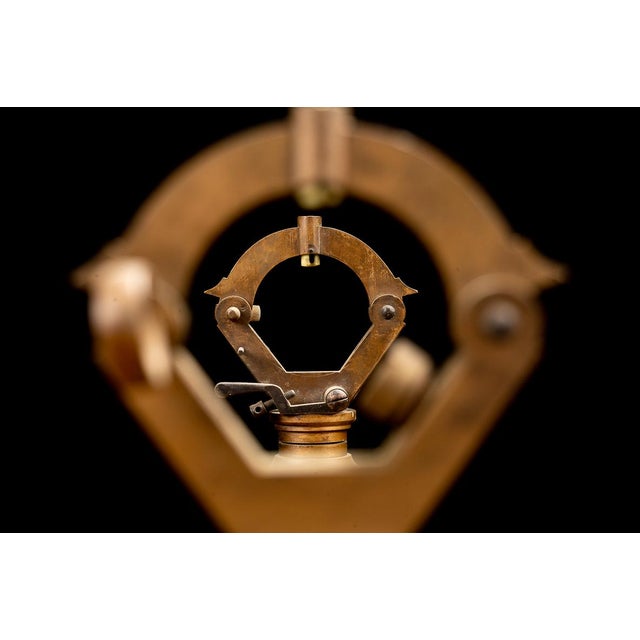 Metal Antique Solid Brass Surveyor Transit For Sale - Image 7 of 10