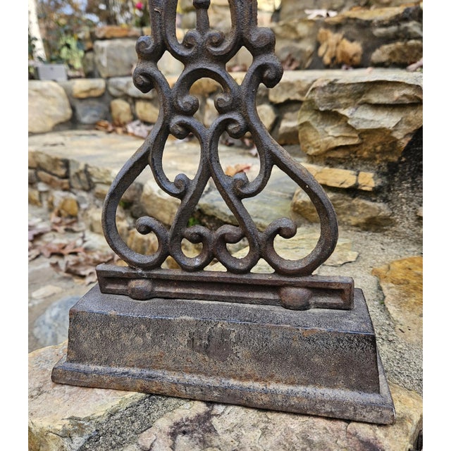 Brown Vintage Cast-Iron Decorative Cross For Sale - Image 8 of 14