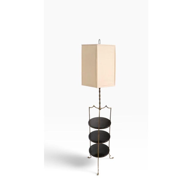 Mid 20th Century Regency Three Tier Floor Lamp Shelf For Sale - Image 11 of 13