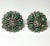 1920s 1920s Turquoise and Silver Filigree Screwback Earrings - 2 Pieces For Sale - Image 5 of 5