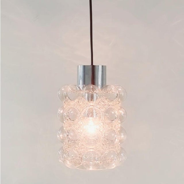 Mid-Century Modern Bubble Glass Ceiling Pendant attributed to Helena Tynell for Limburg, Germany, 1960s For Sale - Image 4 of 9