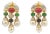 Late 20th Century 18k Yellow Gold Cabachon Ruby, Emerald, Sapphire, Diamond and Pearl Drop Earrings, A Pair For Sale
