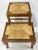 Vintage Nesting Wood and Rush Footstool Pair For Sale In Kansas City - Image 6 of 10
