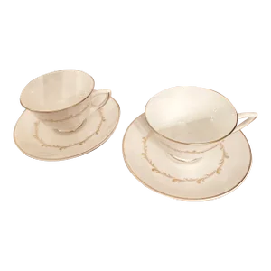 1960s Royal Doulton Rondo H4935 Cup & Saucer Set- 4 Pieces