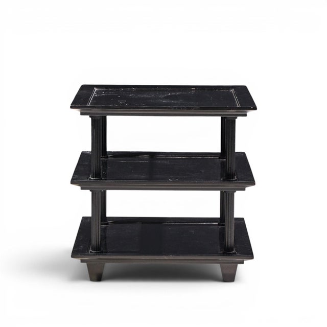 Barbara Barry Contemporary American Three Tiered Mahogany End Table For Sale In Chicago - Image 6 of 8