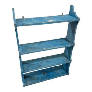 19Thc Original Robin Egg Blue Hanging Shelf