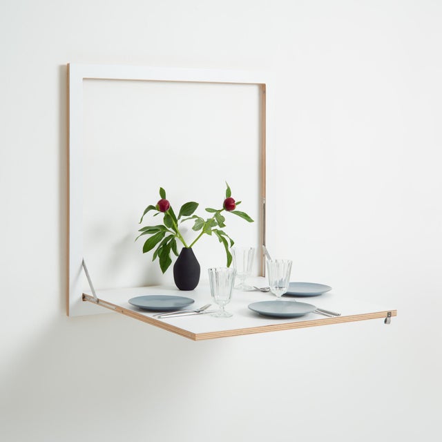 Wood Large 80×80-1 Folding Wall Desk from Ambivalenz For Sale - Image 7 of 7