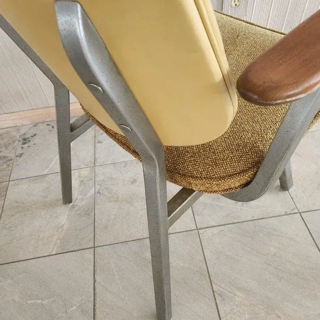 1960s Donald Deskey Streamline Style Armchairs Royal Metal For Sale - Image 11 of 11