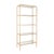 New special order item. Not vintage. The Goldie Etagere is a tall open shelved bookcase with a ball lined design in gold...