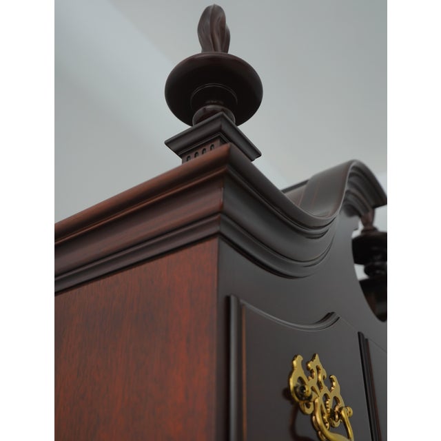 1990s Kindel Mahogany Queen Anne Style Highboy Chest For Sale - Image 13 of 16