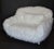 Pair of Vintage Soft White Oversized Faux-Fur Arm Chairs For Sale - Image 11 of 12