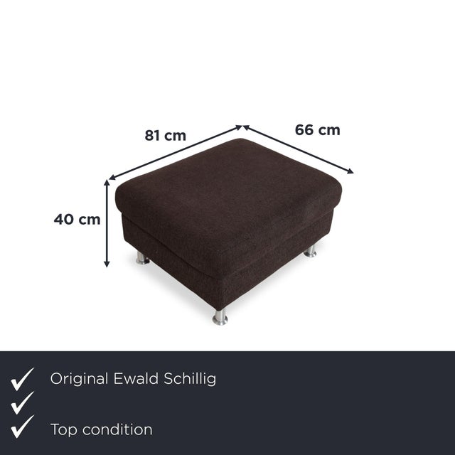 Ewald Schillig Concept Plus Fabric Stool, Brown/Gray I have official proof of authenticity such as vintage catalogs,...