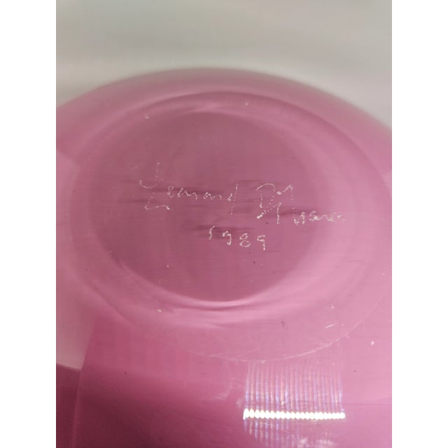 1980s Vintage Leonardi Art Glass, Signed, 1989 For Sale - Image 5 of 5
