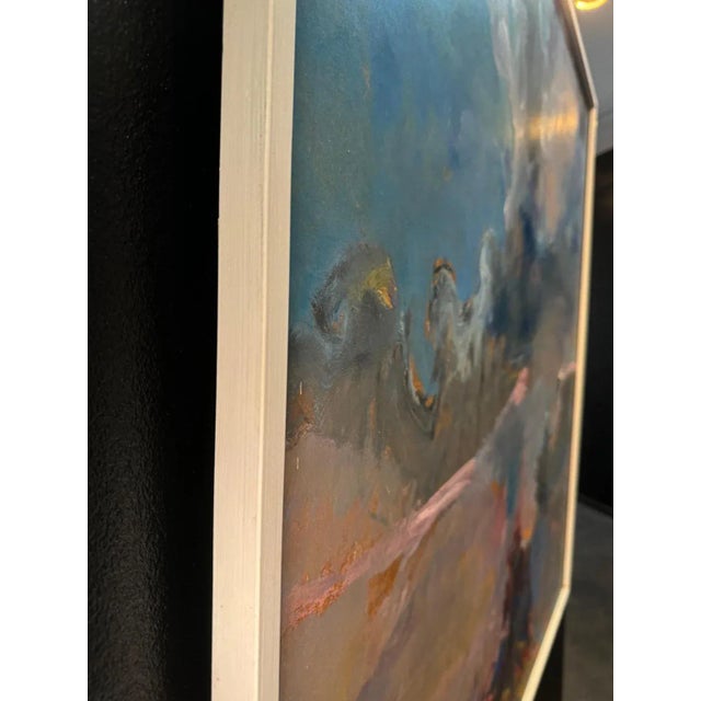 Black Jean Krillé, Landscape 99, Oil on Masonite, 1985 For Sale - Image 8 of 11