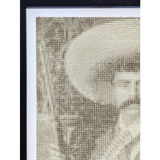 Francisco Vital "Viva Zapata" Contemporary Black & Tan Mexican Revolutionary Pixelated Portrait, 2025 For Sale - Image 4 of 10