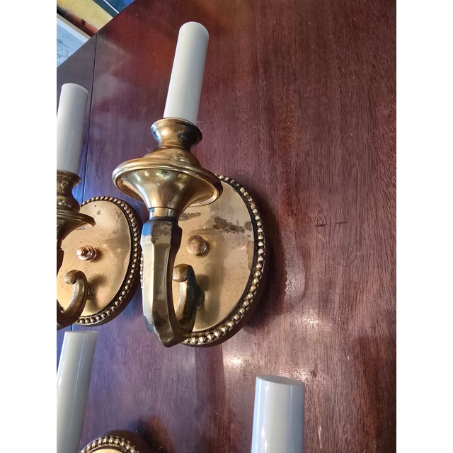 Vintage Mid-Century Modern Caldwell Style Sconces - Set of 4 For Sale In Boston - Image 6 of 6