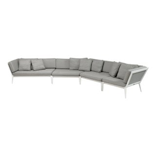 Richard Frinier for Brown Jordan Still Collection Angled Outdoor Sofa For Sale