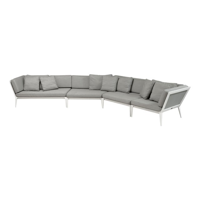 Richard Frinier for Brown Jordan Still Collection Angled Outdoor Sofa For Sale