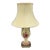 1970s Creamed Colored Ceramic Lamp With Rose Details For Sale