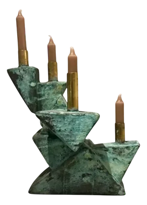 Metallized Candleholder by Frederic Texier