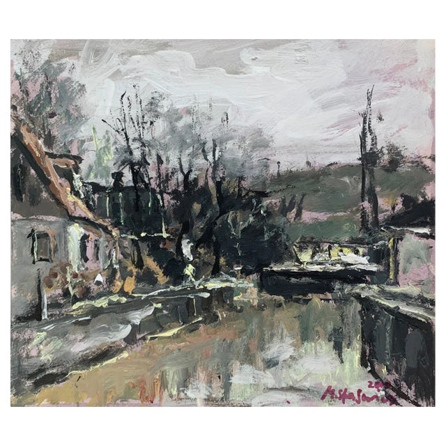 Magdalena Spasowicz, Landscape, Oil on Board, 2010 For Sale