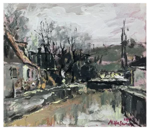 Magdalena Spasowicz, Landscape, Oil on Board, 2010