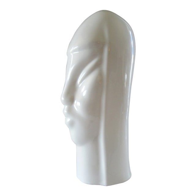 Mid Century Modern Alien White Ceramic Sculpture For Sale