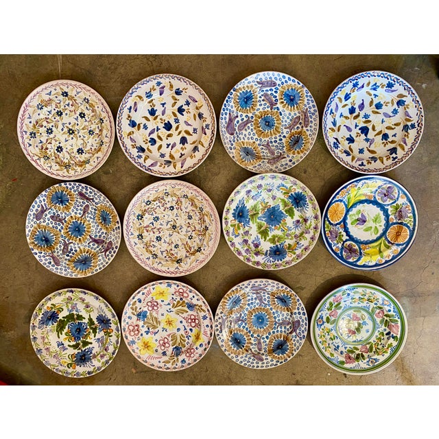 Handmade Spanish Plates, S/12 For Sale - Image 9 of 9