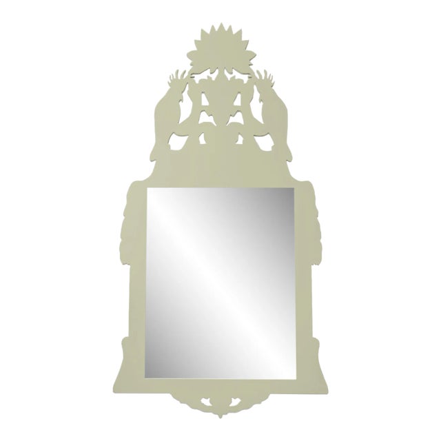 Fleur Home Audubon Royal Mirror in Cooking Apple Green, 17.5x30 For Sale