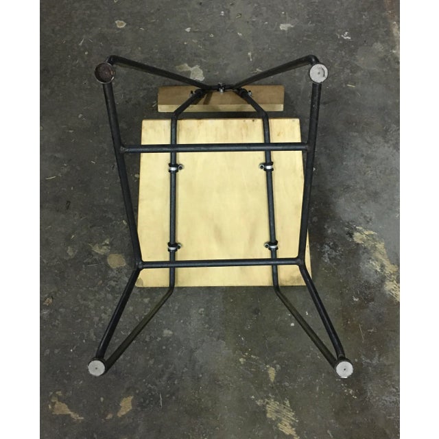 1990s Chipotle Chair by Bruce Gueswel Earlier Production Wood and Wrought Iron Industrial For Sale - Image 11 of 13