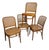 Vintage Thonet No. 811 Style Prague Bentwood & Cane Dining Chairs, Set of 4, C. 1960s–1980s For Sale